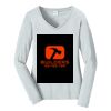 Ladies Long Sleeve Fan Favorite V Neck Tee Thumbnail