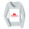 Ladies Long Sleeve Fan Favorite V Neck Tee Thumbnail