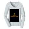 Ladies Long Sleeve Fan Favorite V Neck Tee Thumbnail