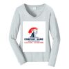 Ladies Long Sleeve Fan Favorite V Neck Tee Thumbnail