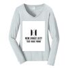 Ladies Long Sleeve Fan Favorite V Neck Tee Thumbnail