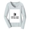 Ladies Long Sleeve Fan Favorite V Neck Tee Thumbnail