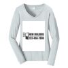 Ladies Long Sleeve Fan Favorite V Neck Tee Thumbnail