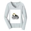 Ladies Long Sleeve Fan Favorite V Neck Tee Thumbnail