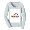 Ladies Long Sleeve Fan Favorite V Neck Tee Thumbnail