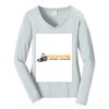 Ladies Long Sleeve Fan Favorite V Neck Tee Thumbnail