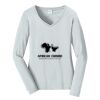 Ladies Long Sleeve Fan Favorite V Neck Tee Thumbnail