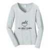 Ladies Long Sleeve Fan Favorite V Neck Tee Thumbnail