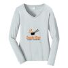 Ladies Long Sleeve Fan Favorite V Neck Tee Thumbnail