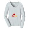 Ladies Long Sleeve Fan Favorite V Neck Tee Thumbnail