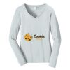 Ladies Long Sleeve Fan Favorite V Neck Tee Thumbnail