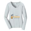 Ladies Long Sleeve Fan Favorite V Neck Tee Thumbnail