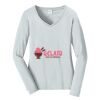 Ladies Long Sleeve Fan Favorite V Neck Tee Thumbnail