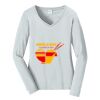 Ladies Long Sleeve Fan Favorite V Neck Tee Thumbnail