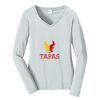 Ladies Long Sleeve Fan Favorite V Neck Tee Thumbnail