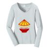 Ladies Long Sleeve Fan Favorite V Neck Tee Thumbnail