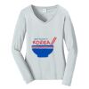 Ladies Long Sleeve Fan Favorite V Neck Tee Thumbnail