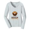 Ladies Long Sleeve Fan Favorite V Neck Tee Thumbnail