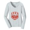 Ladies Long Sleeve Fan Favorite V Neck Tee Thumbnail