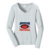 Ladies Long Sleeve Fan Favorite V Neck Tee Thumbnail