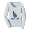 Ladies Long Sleeve Fan Favorite V Neck Tee Thumbnail