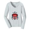 Ladies Long Sleeve Fan Favorite V Neck Tee Thumbnail