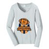 Ladies Long Sleeve Fan Favorite V Neck Tee Thumbnail