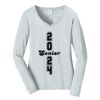 Ladies Long Sleeve Fan Favorite V Neck Tee Thumbnail