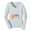 Ladies Long Sleeve Fan Favorite V Neck Tee Thumbnail