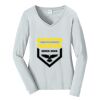 Ladies Long Sleeve Fan Favorite V Neck Tee Thumbnail