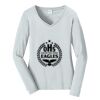 Ladies Long Sleeve Fan Favorite V Neck Tee Thumbnail