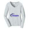 Ladies Long Sleeve Fan Favorite V Neck Tee Thumbnail