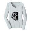 Ladies Long Sleeve Fan Favorite V Neck Tee Thumbnail