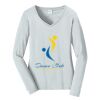 Ladies Long Sleeve Fan Favorite V Neck Tee Thumbnail