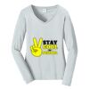 Ladies Long Sleeve Fan Favorite V Neck Tee Thumbnail