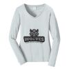 Ladies Long Sleeve Fan Favorite V Neck Tee Thumbnail