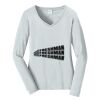 Ladies Long Sleeve Fan Favorite V Neck Tee Thumbnail