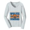 Ladies Long Sleeve Fan Favorite V Neck Tee Thumbnail