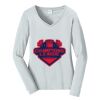 Ladies Long Sleeve Fan Favorite V Neck Tee Thumbnail