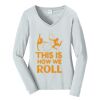 Ladies Long Sleeve Fan Favorite V Neck Tee Thumbnail