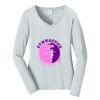 Ladies Long Sleeve Fan Favorite V Neck Tee Thumbnail