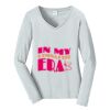 Ladies Long Sleeve Fan Favorite V Neck Tee Thumbnail