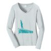 Ladies Long Sleeve Fan Favorite V Neck Tee Thumbnail