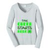 Ladies Long Sleeve Fan Favorite V Neck Tee Thumbnail