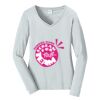 Ladies Long Sleeve Fan Favorite V Neck Tee Thumbnail