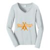 Ladies Long Sleeve Fan Favorite V Neck Tee Thumbnail