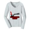 Ladies Long Sleeve Fan Favorite V Neck Tee Thumbnail