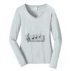 Ladies Long Sleeve Fan Favorite V Neck Tee Thumbnail