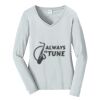 Ladies Long Sleeve Fan Favorite V Neck Tee Thumbnail