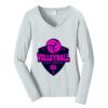 Ladies Long Sleeve Fan Favorite V Neck Tee Thumbnail